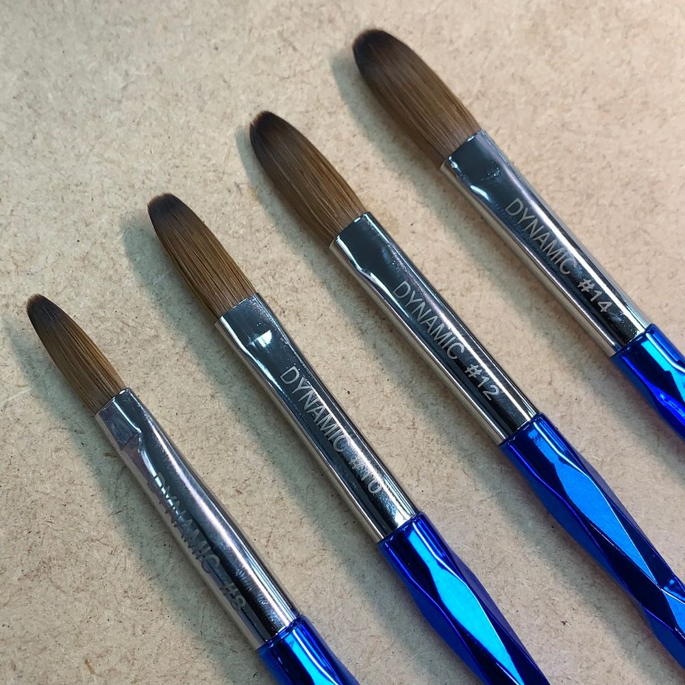 crimped kolinsky acrylic brush - 8
