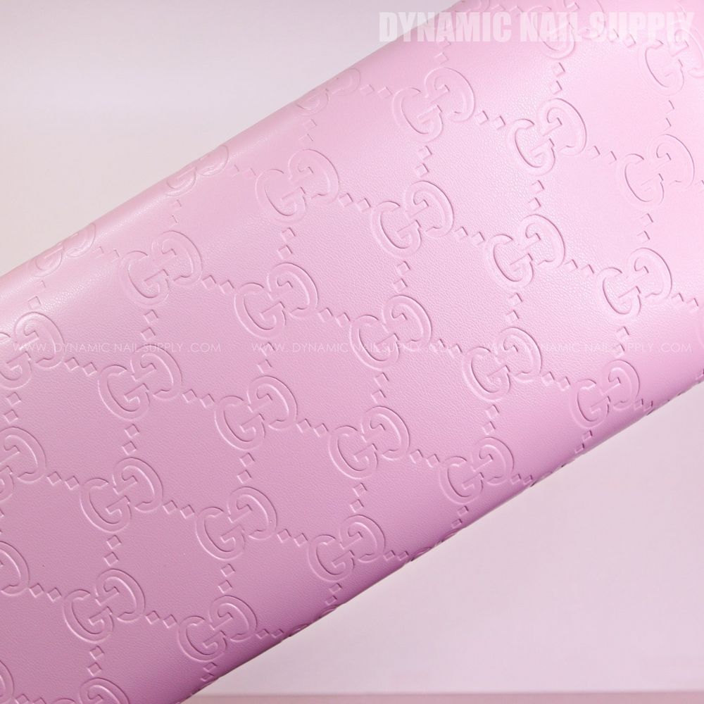 pink leather manicure arm rest - 2