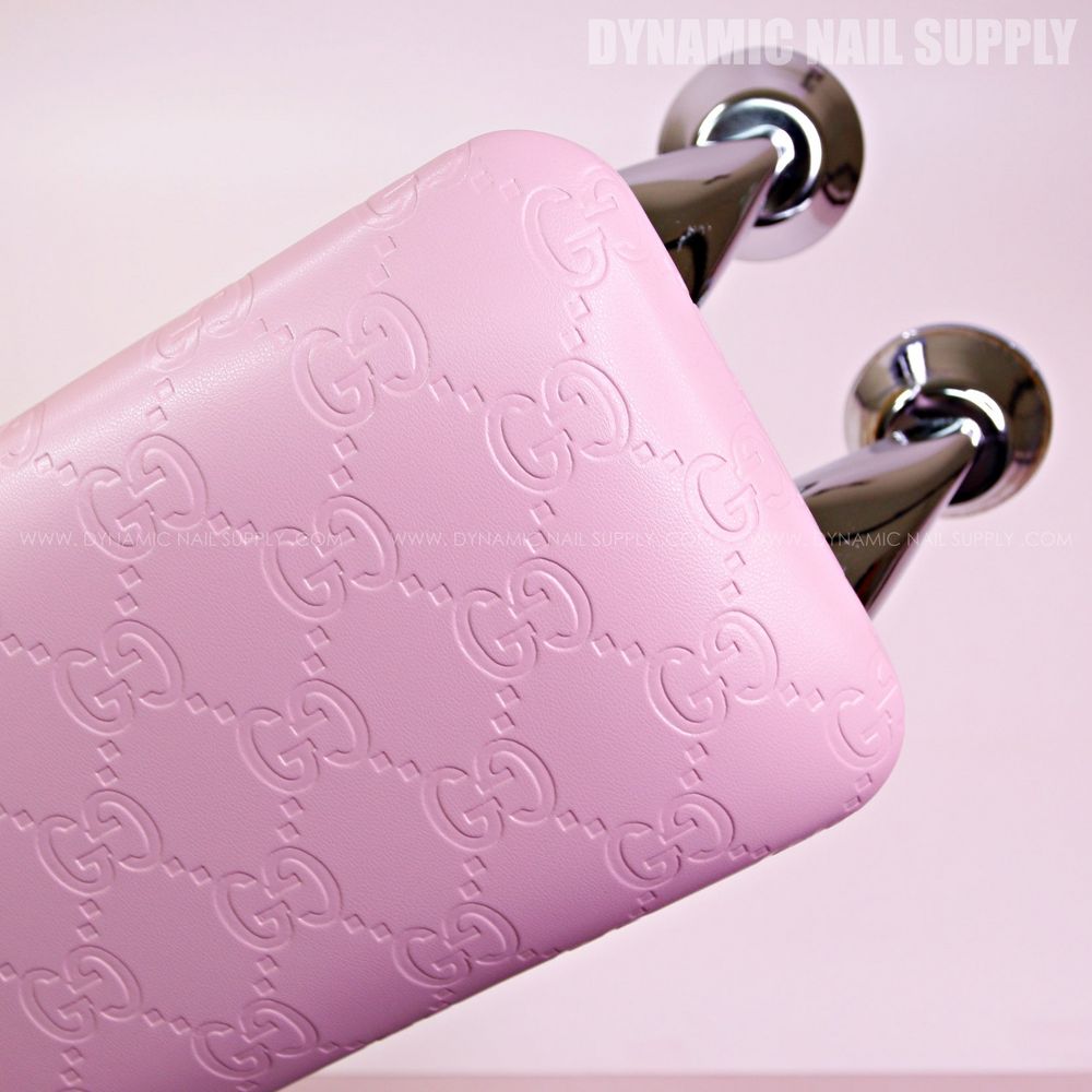 pink leather manicure arm rest - 3