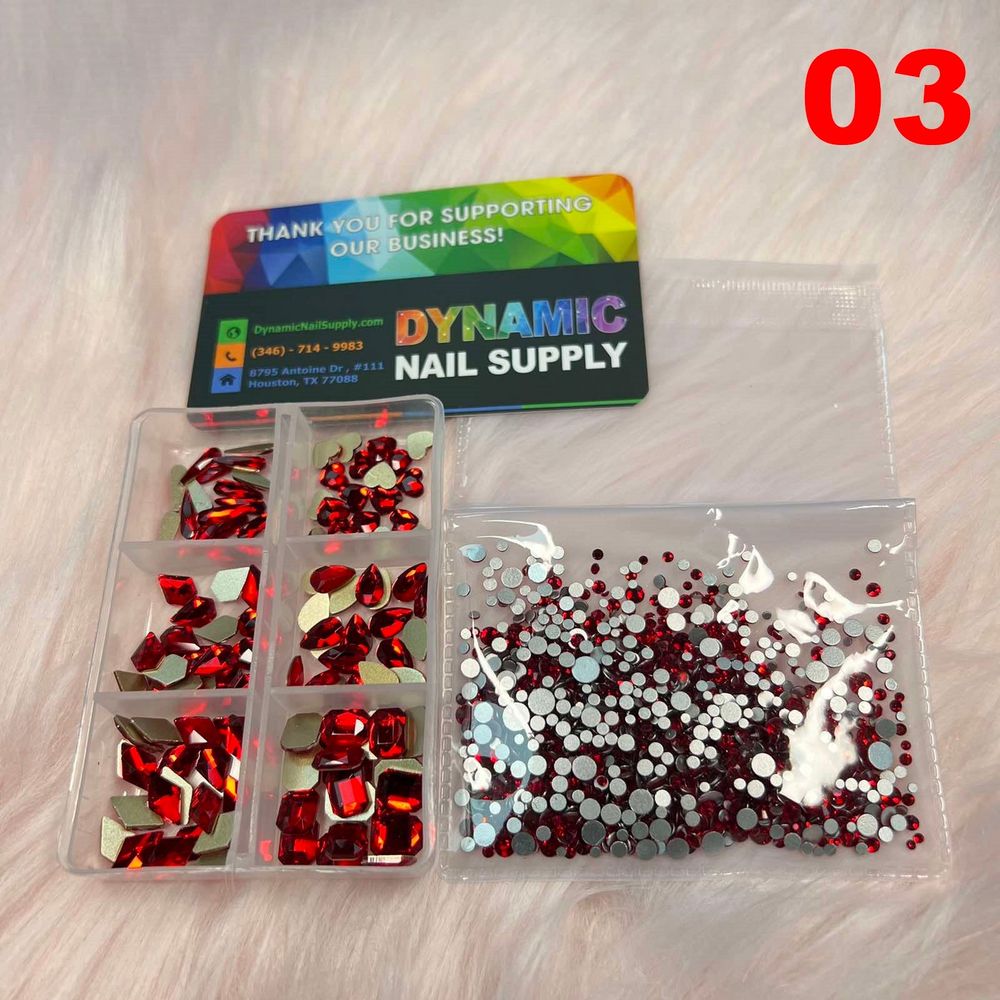 mixed nail rhinestone set - 4