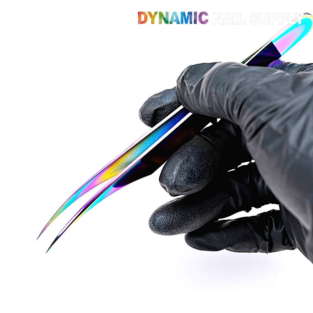 rainbow straight pointed stainless steel tweezers - 2