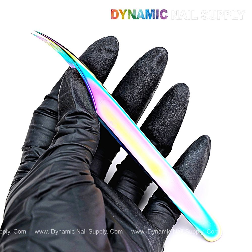 rainbow straight pointed stainless steel tweezers - 3