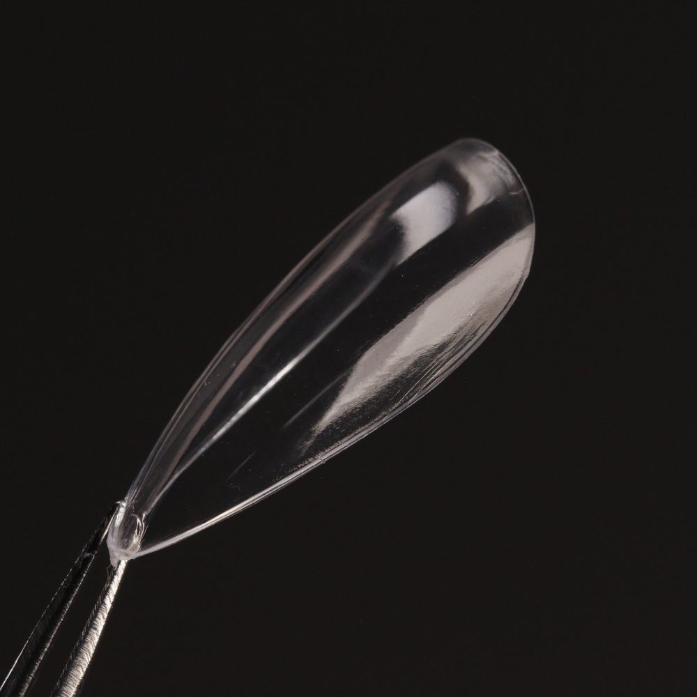 Short natural stiletto soft gel tips - 7