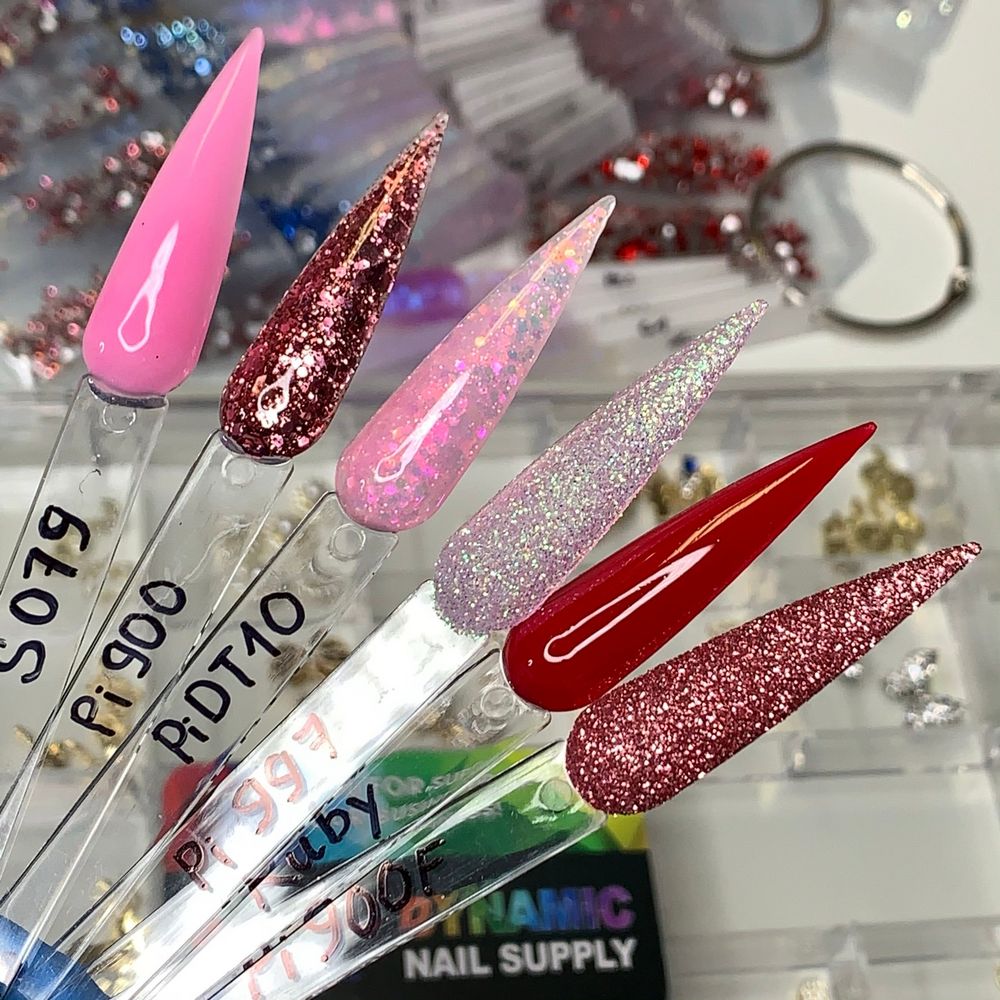 pink acrylic powder jars - 2