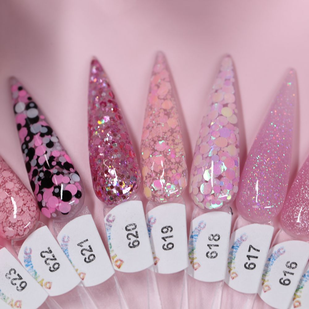 Valentine acrylic powder jars - 10