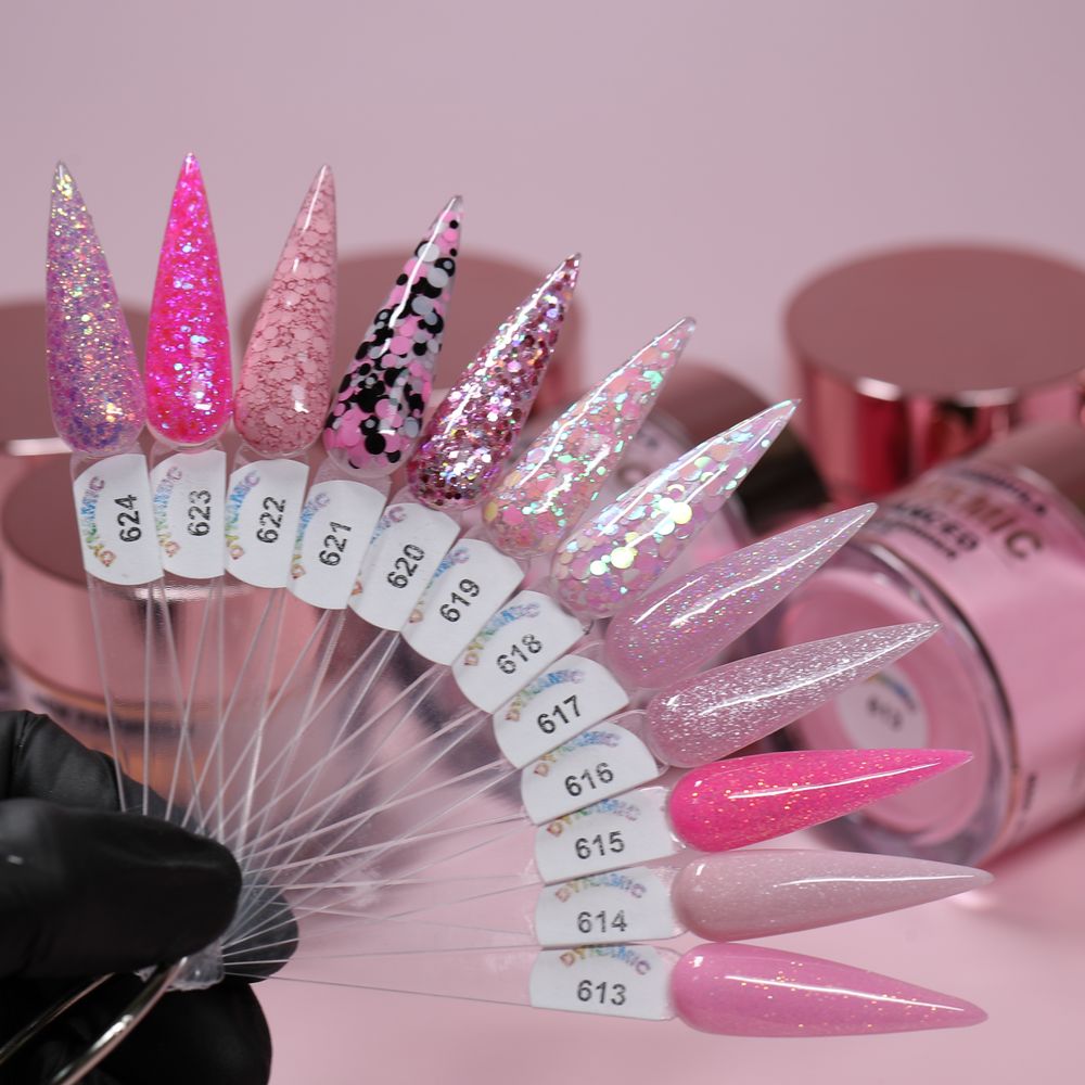 Valentine acrylic powder jars - 3