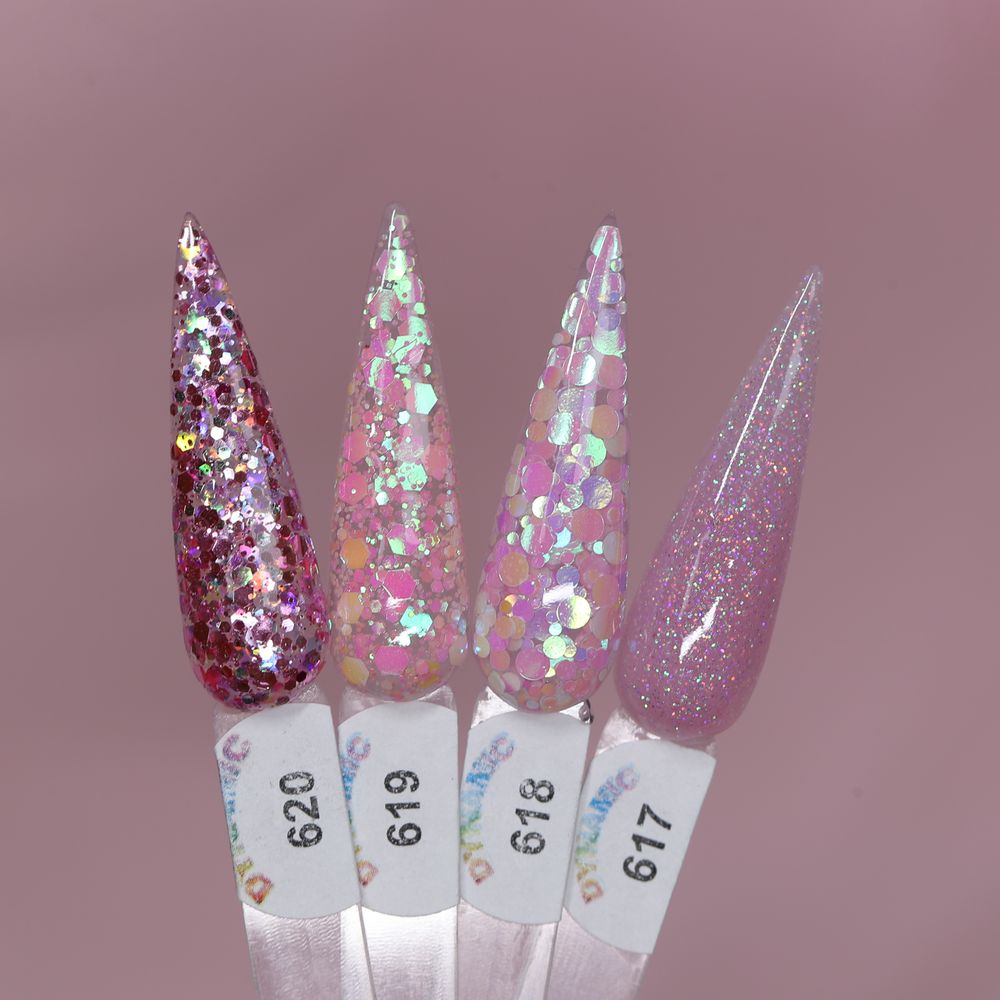 Valentine acrylic powder jars - 4