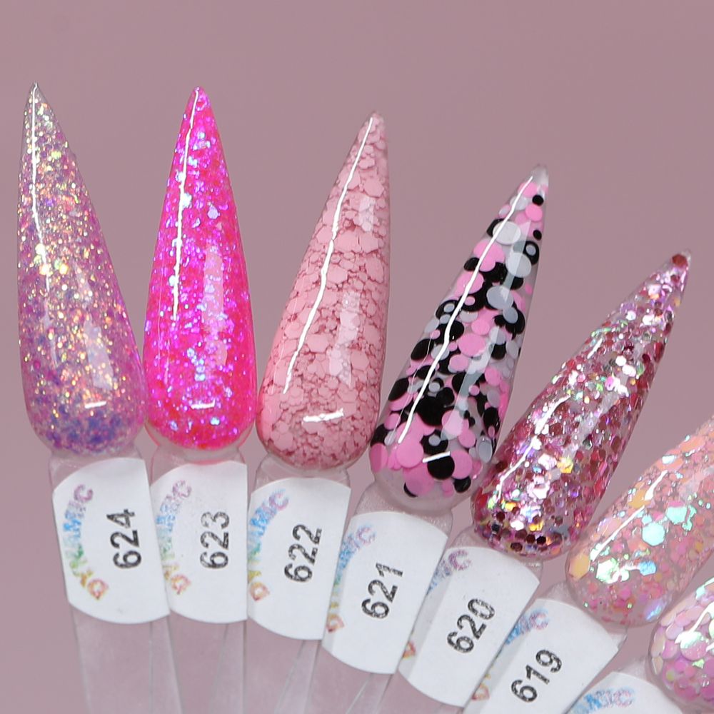 Valentine acrylic powder jars - 5