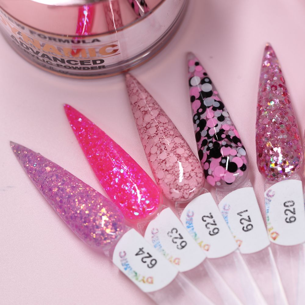 Valentine acrylic powder jars - 6