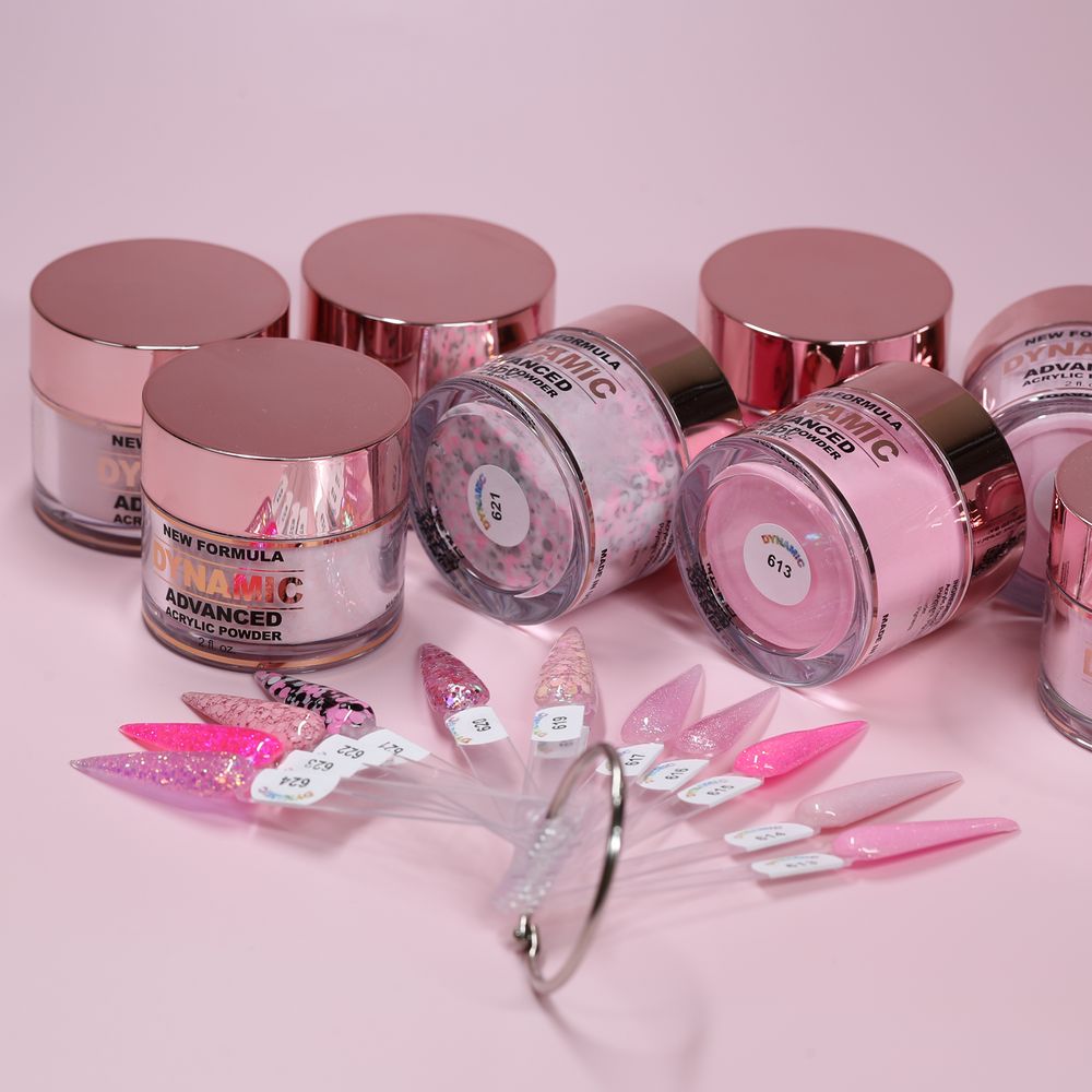 Valentine acrylic powder jars - 9